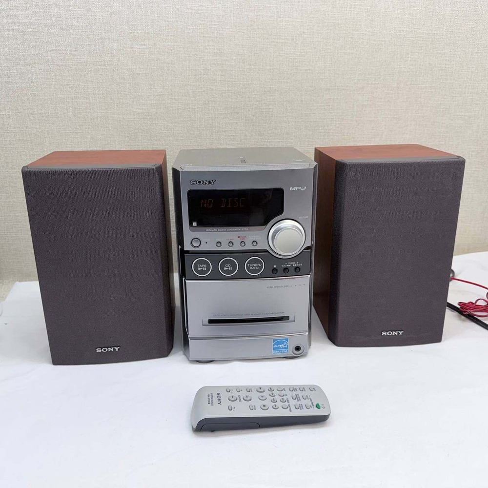 Sony CMT-NEZ3 Micro Hi-Fi Component System CD Cassette MP3 AM/FM Radio Remote